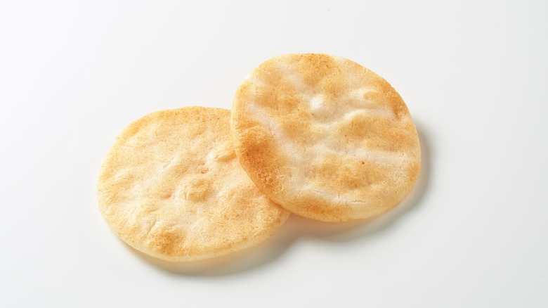 Close up of rice crackers