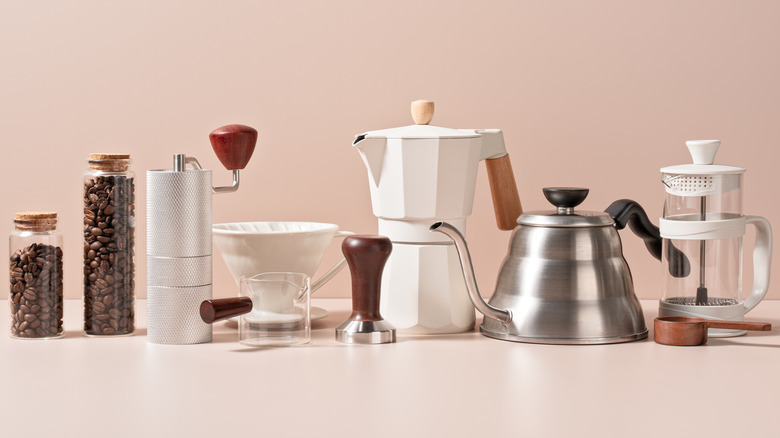 types of coffee brewing equipment