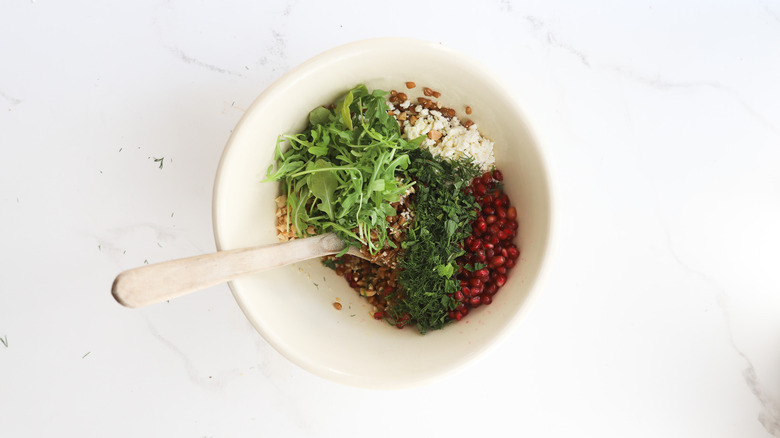 Salad with chopped herbs