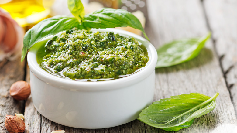 cup of pesto