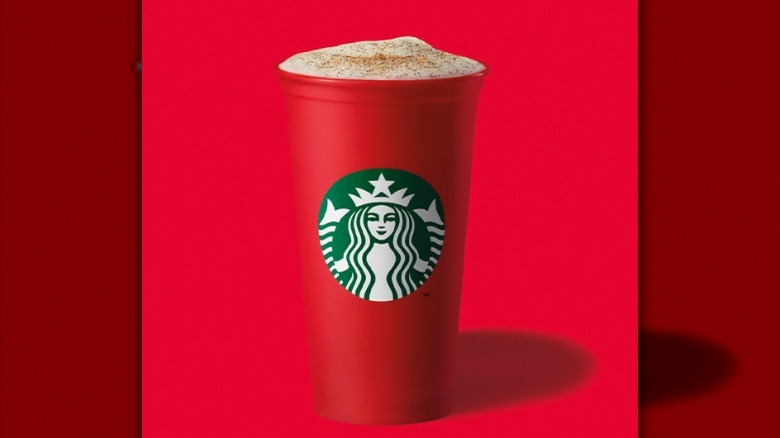 Starbucks eggnog latte