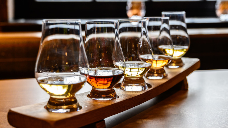 A flight of bourbon