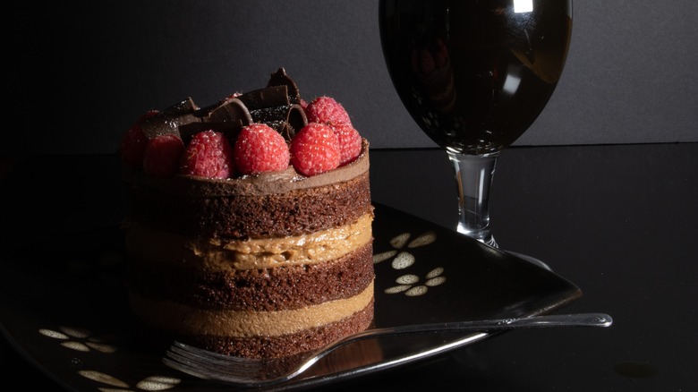 porter and chocolate cake