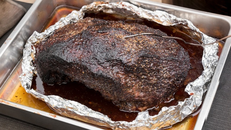 roast beef wrapped in foil