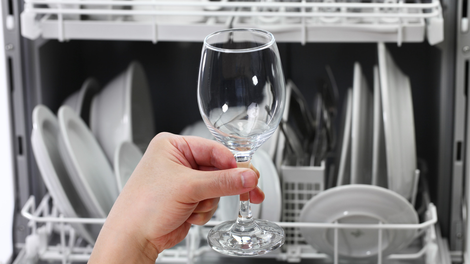 Dishwasher: Safely clean wine glasses