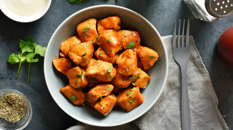 chicken chopped into cubes