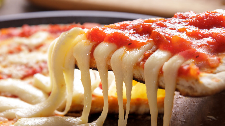 melted cheese on pizza