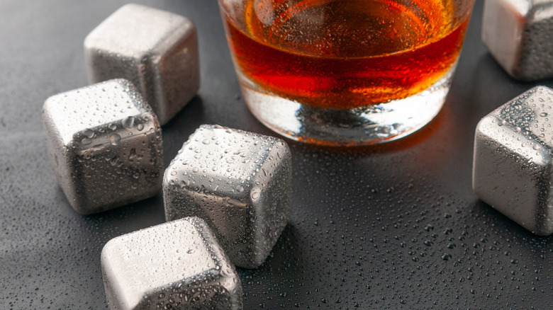stainless steel whiskey cubes