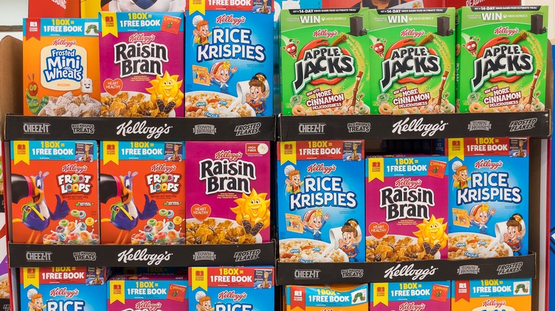 Various cereal boxes