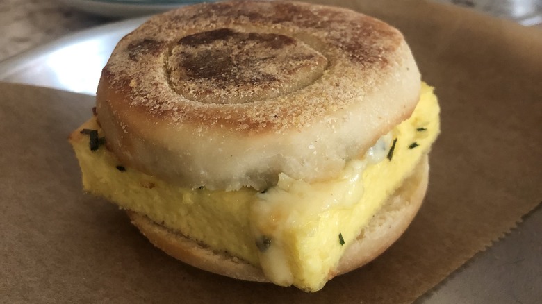 breakfast sandwich with farm egg