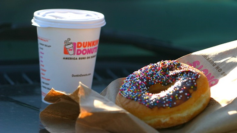 dunkin' donut and coffee