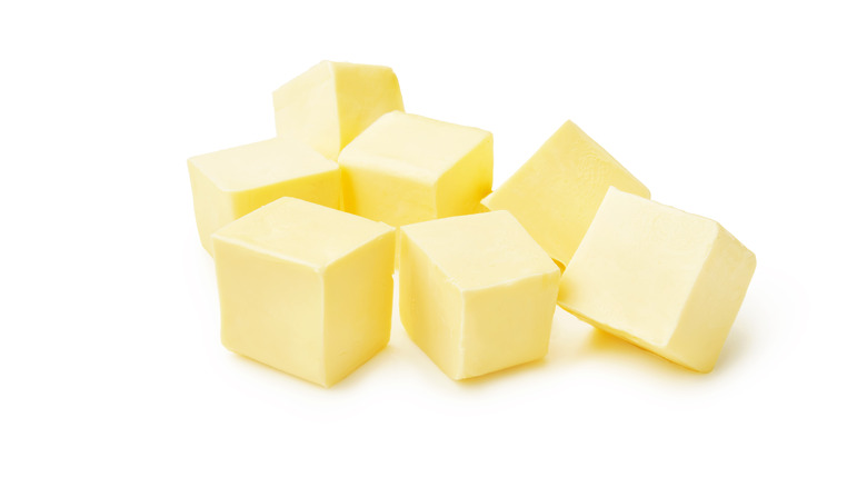 Cubes of butter