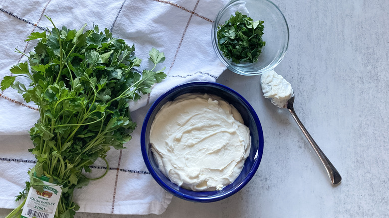 feta dip in bowl