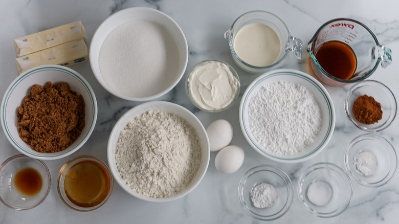 ingredients for coffee cake