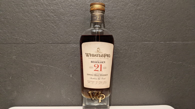 WhistlePig Beholden 21 bottle