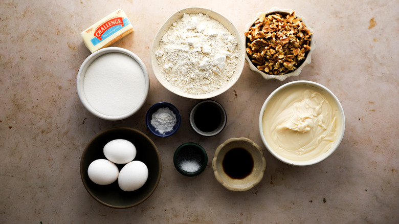 Ingredients for white chocolate biscotti