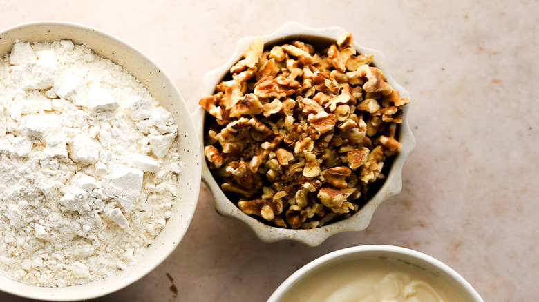 Bowl of toasted walnuts