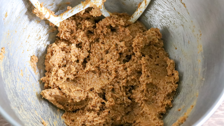 pumpkin spice truffle batter in a bowl