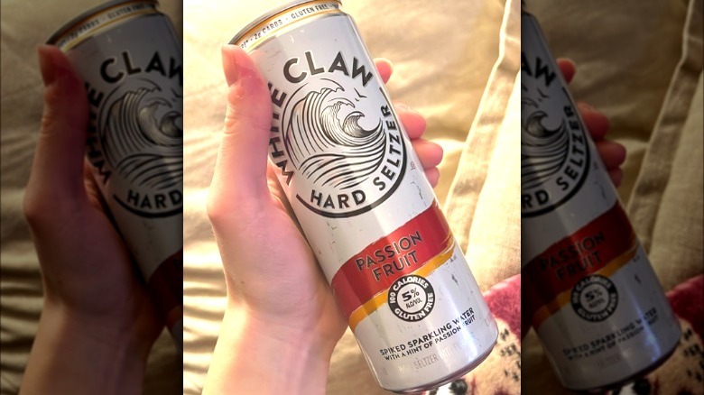 A can of Passion Fruit White Claw 