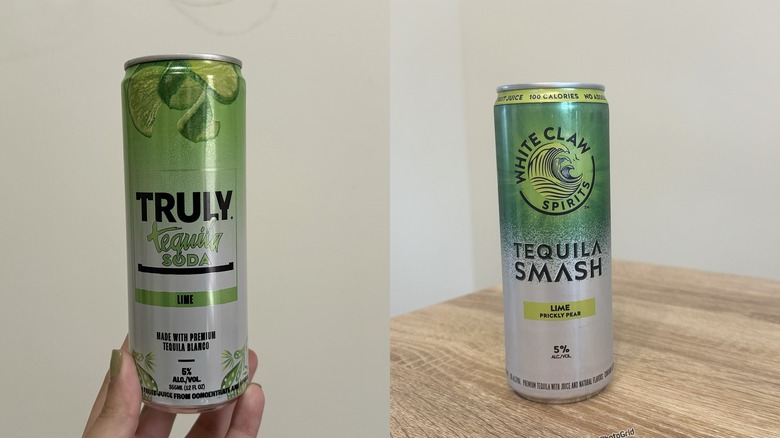 Truly lime and White Claw lime cans