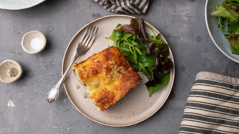 white spinach and artichoke lasagna