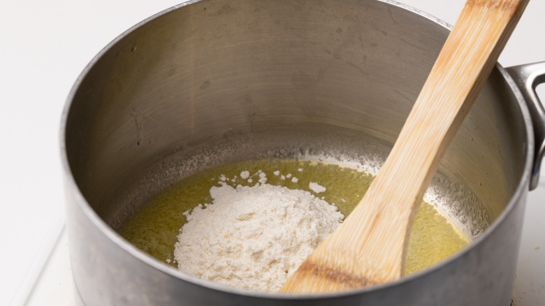 flour and butter in a pan