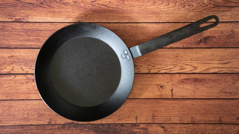 A carbon steel pan.