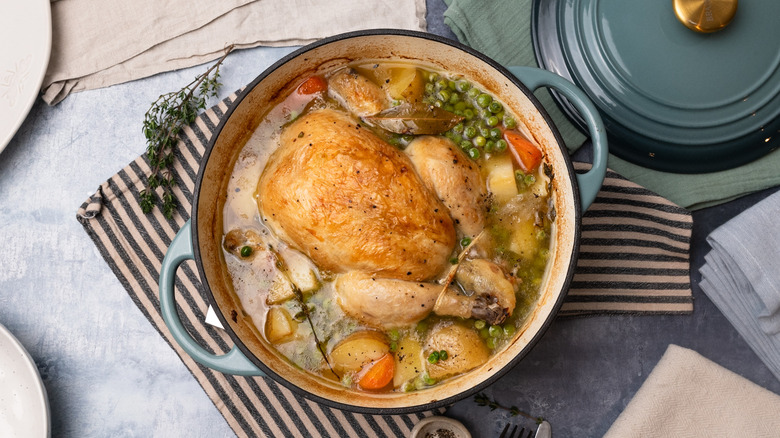 white wine pot roast chicken