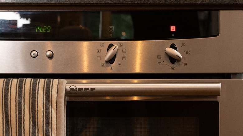 preheating an oven