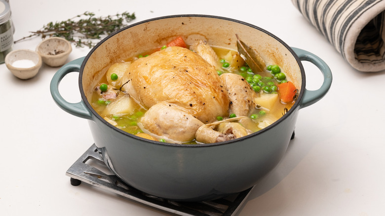 chicken pot roast in Dutch oven