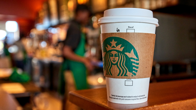 Starbucks coffee on a table