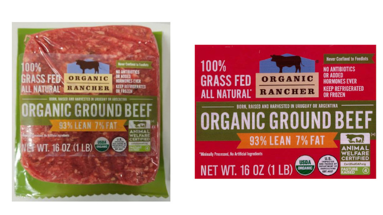 recalled beef product labels