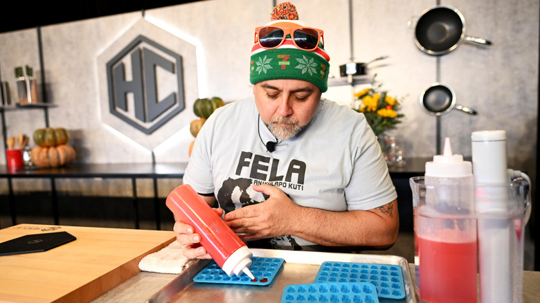 Duff Goldman gives a cooking demonstration