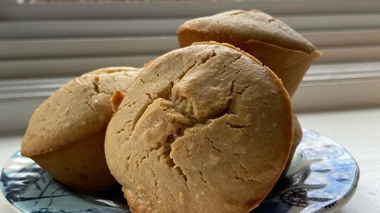 Mochi muffins on a plate