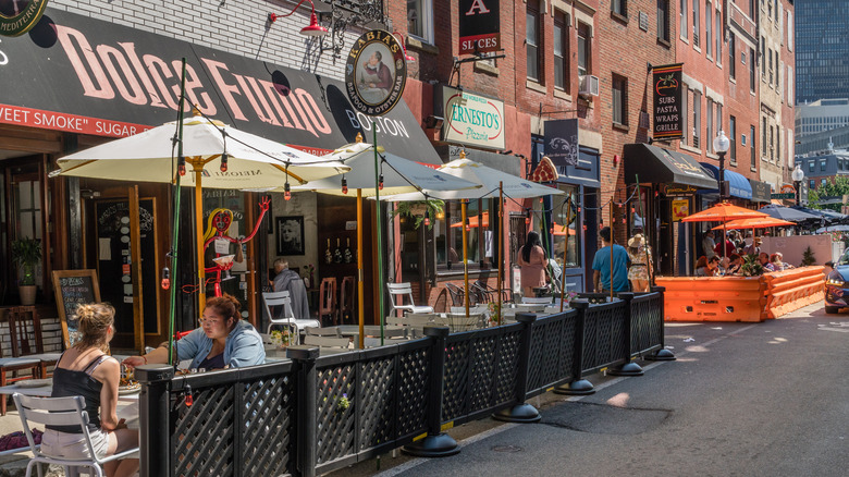 outdoor dining space in boston