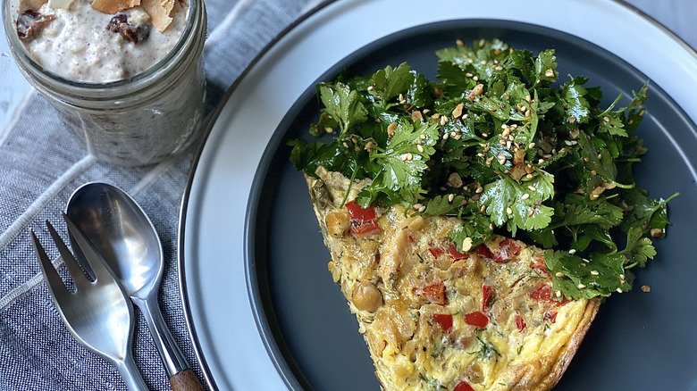 trout frittata and overnight coconut oats 