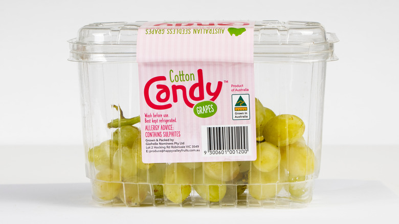 cotton candy grapes in container