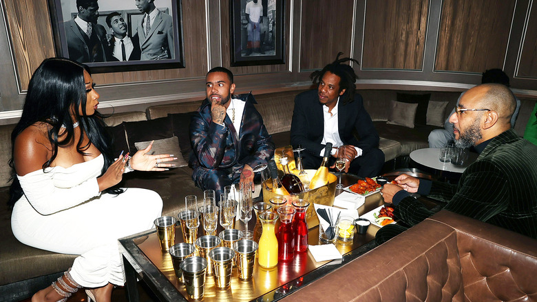 Jay Z  booth with bottle service