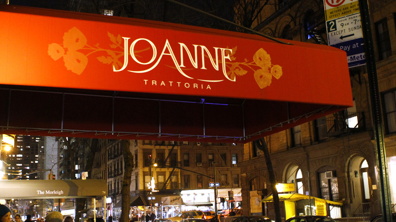 Joanne Trattoria restaurant sign awning