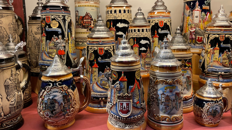 Beer stein store display