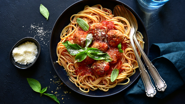 spaghetti and meatballs