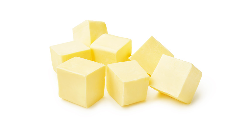 cold cubed butter