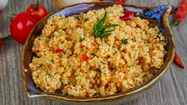 A bowl of couscous