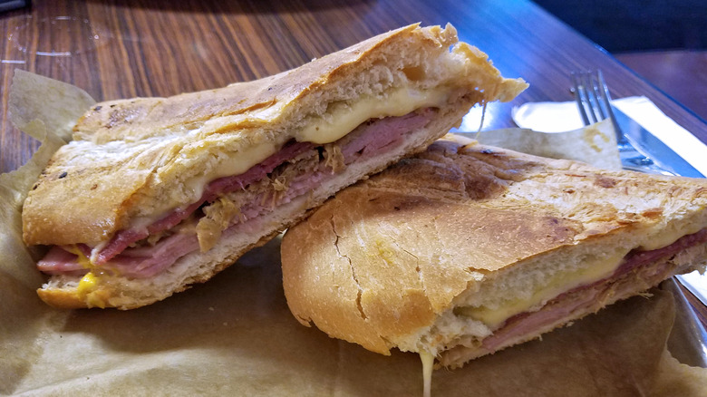 pressed Cubano on butcher paper