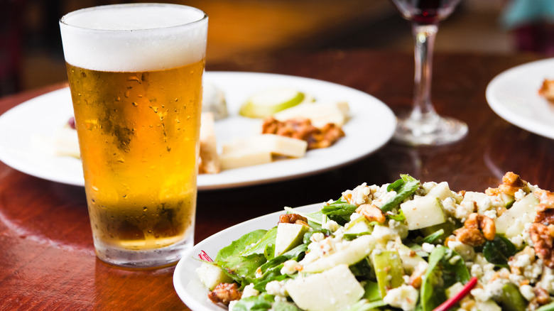 Beer and salad 