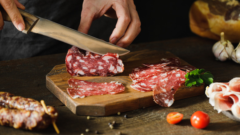 Cook using a cutting board