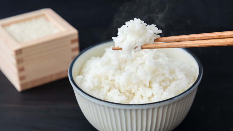 Sushi rice in bowl