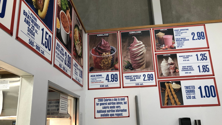 Old Costco Food Court Menu