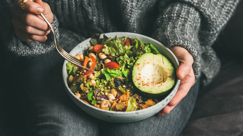 salad with avocado