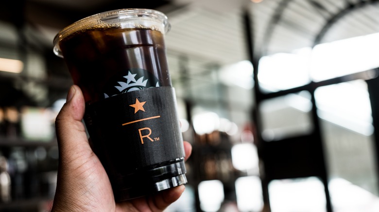 cup of starbucks reserve iced coffee